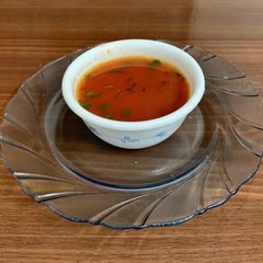 A picture of Tomato basil soup.