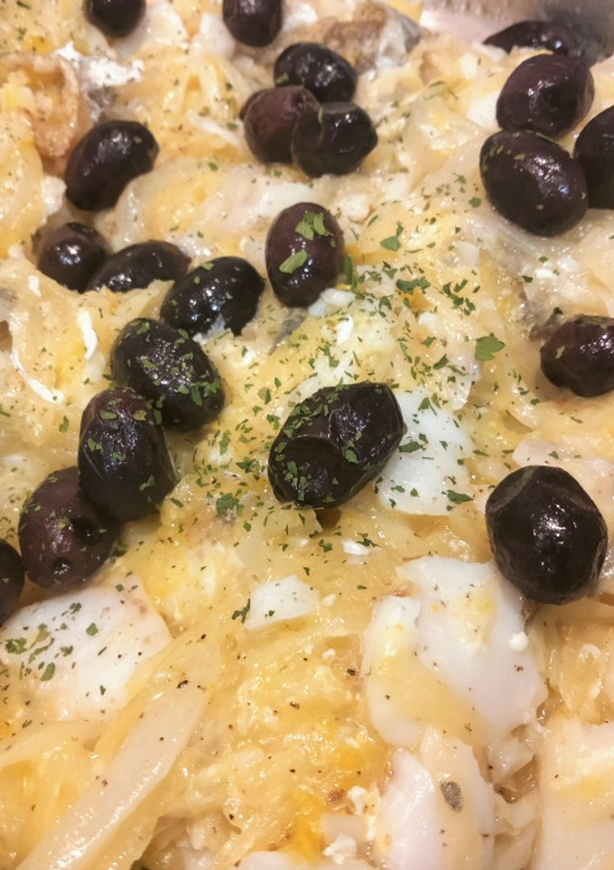 Una foto de Bacalao dorado o a brás