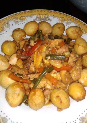 Foto resep Tumis basah telur puyuh