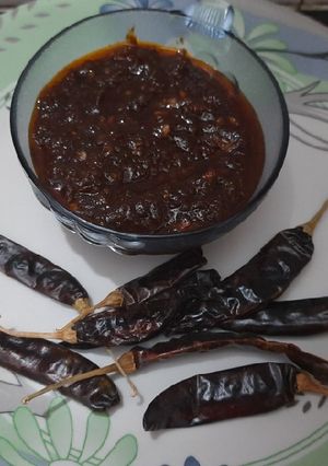 A picture of #GA4#WEEK4#Schezwan chutney.