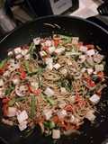 Asia inspired tofu spaghetti