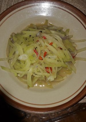 Foto resep Sayur labu iris tipis