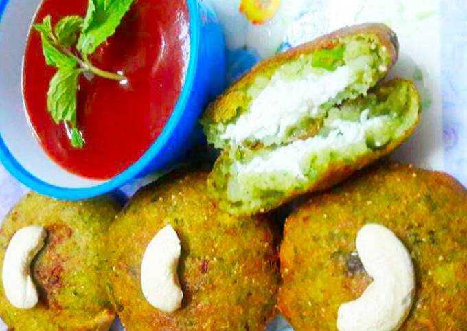Steps to Make Perfect Paneer hara bara kabab
