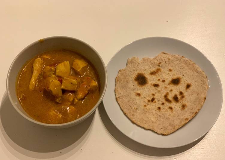 Chicken Tikka Masala (Curry di pollo) e Chapati