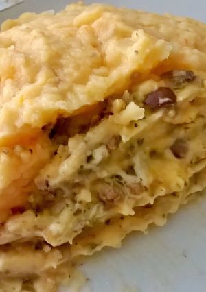 Una foto de Pastel de papas y zapallo