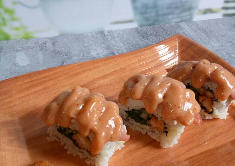 Resep Sushi Mentai/sushi rumahan/sushi roll/nasi gulung jepang, Lezat Sekali