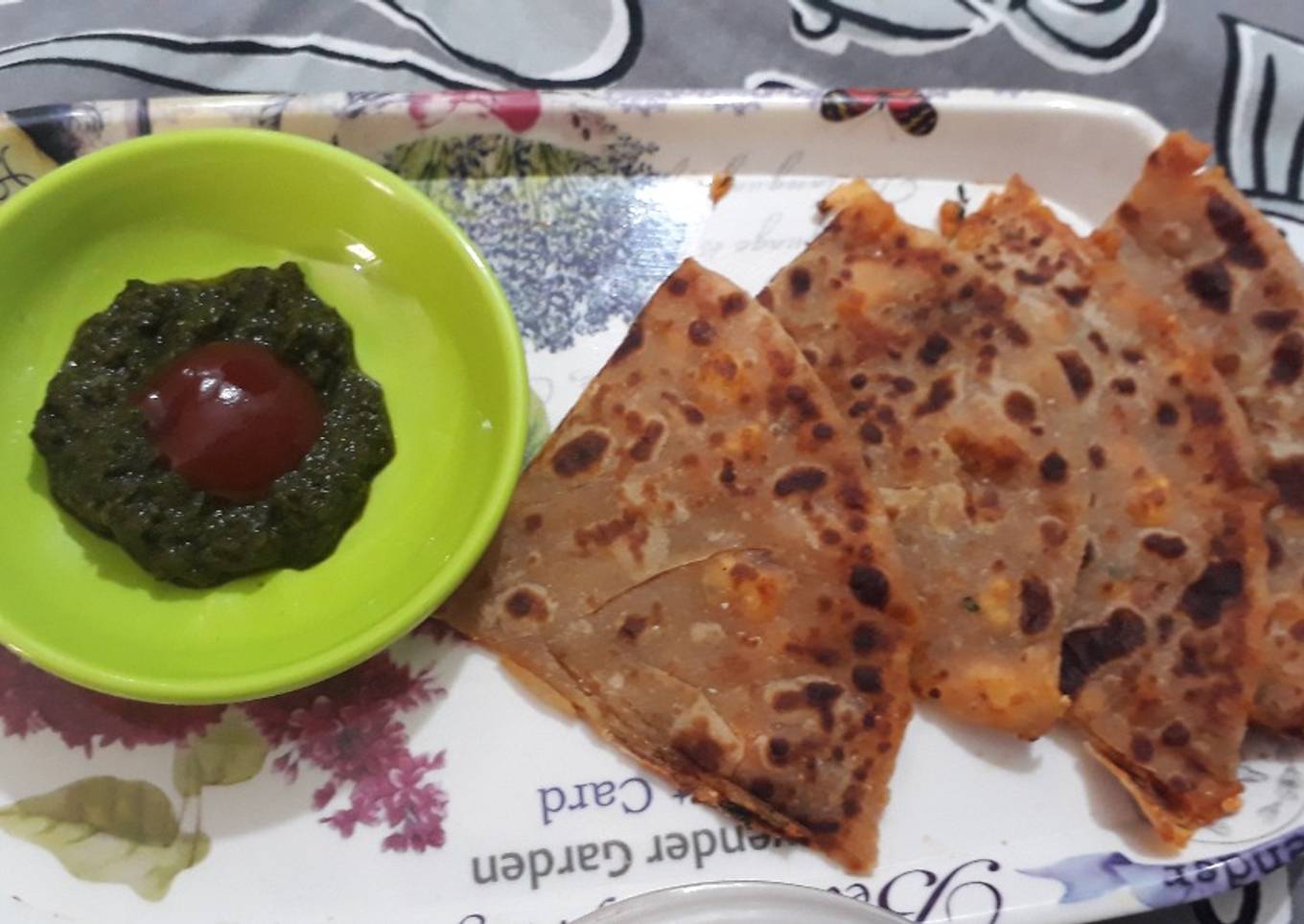 Aaloo corn Paranthas