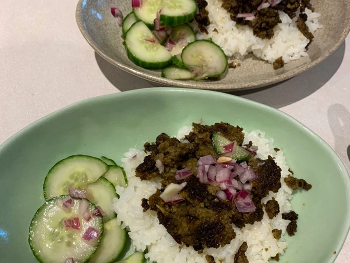 Simple Way Make Recipe Thai inspired ground beef with cucumber salad that is Can Pamper Your Tongue, Really Delicious}