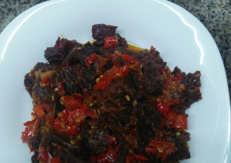 Dendeng Balado kering