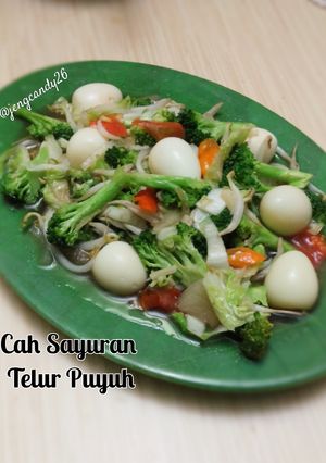 Foto resep 213. Cah Sayuran Telur Puyuh
