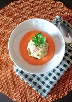 Foto di Canederli con speck e salsa di gorgonzola e pomodoro