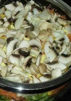 Una foto de Ensalada rica para un asado en familia