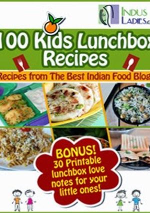 A picture of Kids Lunch box recipes e-book by Indus ladies and American Chop Suey.