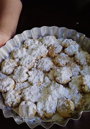 Una foto de Galletitas griegas kourabiethes