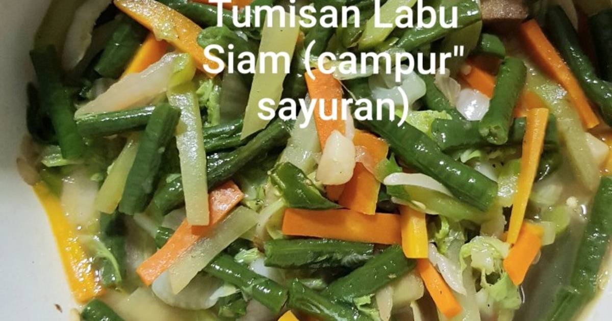 Resep Tumisan Labu Siam Campur Sayuran Oleh Adnin Ningnong Cookpad