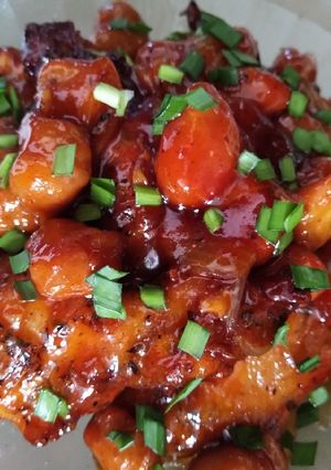 Foto resep 91. Chiken Wings and meat balls with sauce hot blackpaper