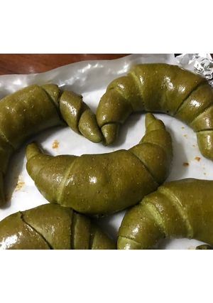 　抹茶紅豆彎月捲 的食譜成品照片