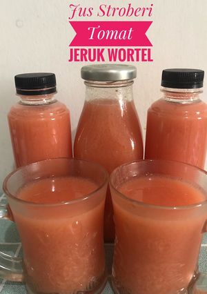 Foto resep Jus Stroberi Tomat Jeruk Wortel