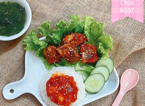 Hình của món Cơm Sườn Chua Ngọt Cho Bé.