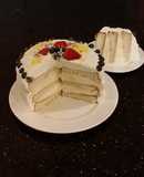 Vanilla Layer Cake with Lemon Cream Filling and Lemon Whipped Cream Frosting