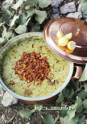 عکسی از دستور آش سبزی شیرازی