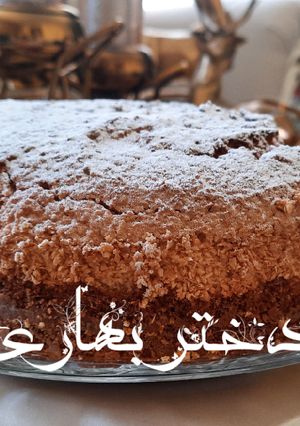 عکسی از دستور کیک مکرون نارگیلی