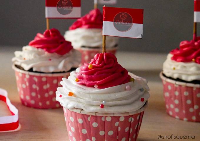 Resep Cup Cake Merdeka (Merah Putih) oleh shofisquenta - Cookpad