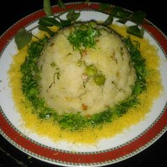 A picture of Green Peas Suji Upma.