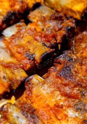 Una foto de Pechito de cerdo (Ribs) a la barbacoa - sal cero