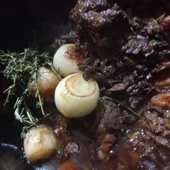 A picture of Lamb in Red Wine.