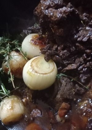 A picture of Lamb in Red Wine.