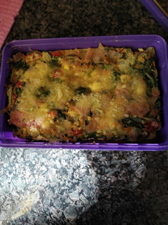 Una foto de Tortilla de verduras en microondas