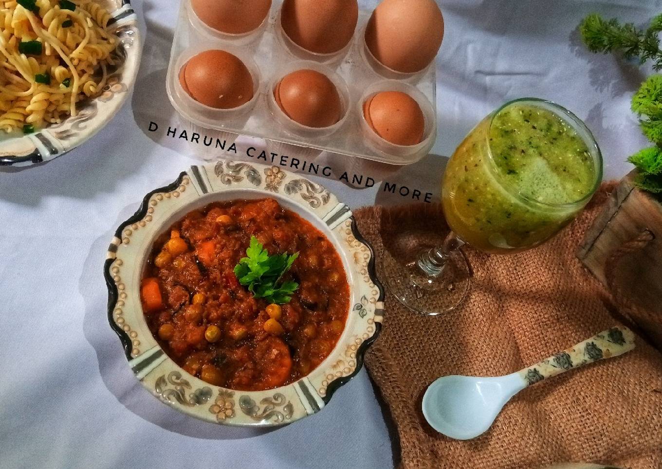 Simple veggies egg sauce