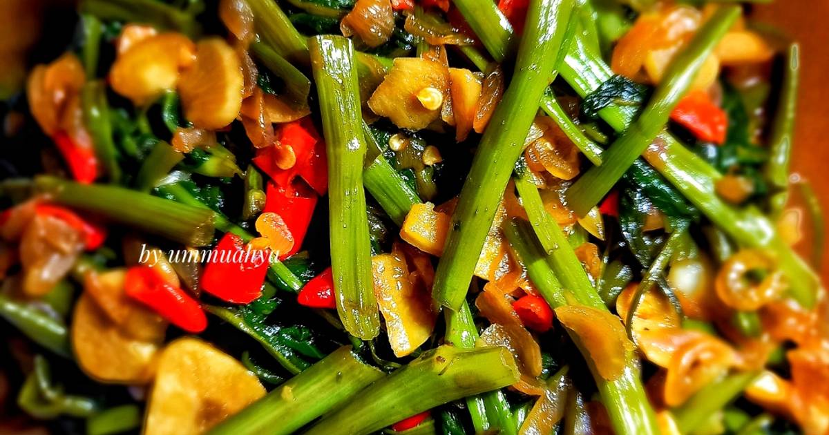 1 163 Resep Tumis Kangkung Saus Tiram Enak Dan Mudah Cookpad