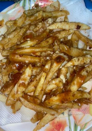 A picture of Garlic fries /crispy potatoes 😋.