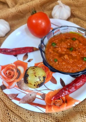 A picture of Roasted Amla and Tomato Chutney.