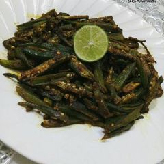 A picture of Bhindi Tawa Fry.