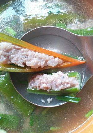 Hình của món Canh thịt nhồi ớt.