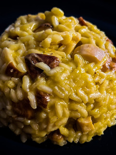 Una foto de Risotto de setas y queso azul