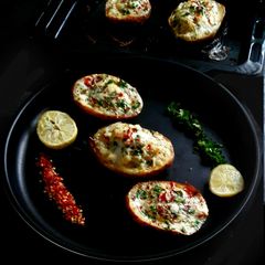 Baked Jacket Potatoes A picture of Baked Jacket Potatoes.