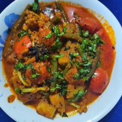 A picture of Mix vegetable curry UP style.