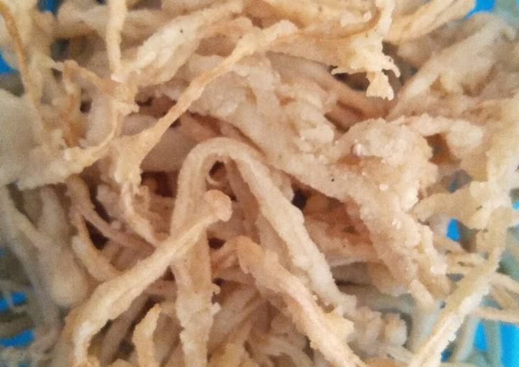 Resep Jamur enoki crunchy simple yang Bikin Ngiler