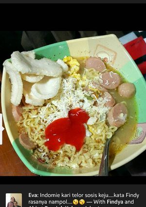 Foto resep Mie kari sosis keju