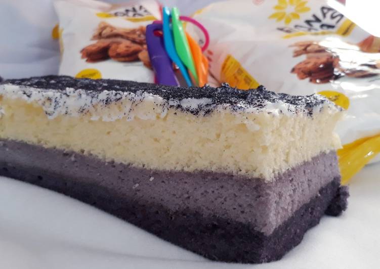 Resep Bolu taro lapis kukus Anti Gagal