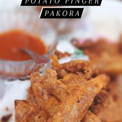 Potato finger pakora A picture of Potato finger pakora.