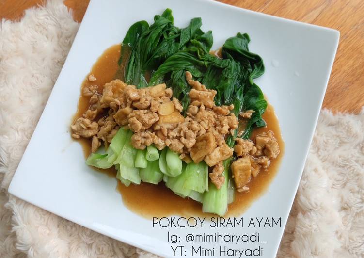 Resep Pokcoy siram ayam Masak mudah dan gampang Anti Gagal