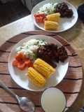 Mutton + rice & veggies