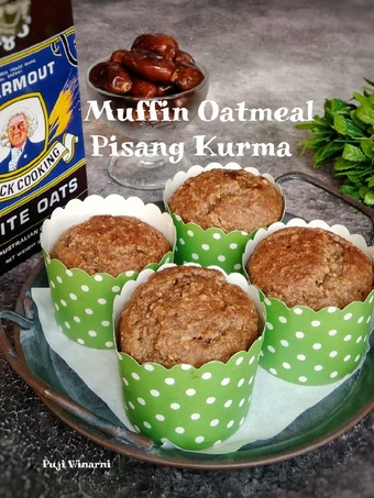 Cara Mudah Membikin Resep Muffin oatmeal pisang kurma yang Uenak Anti Ribet, Menggugah Selera