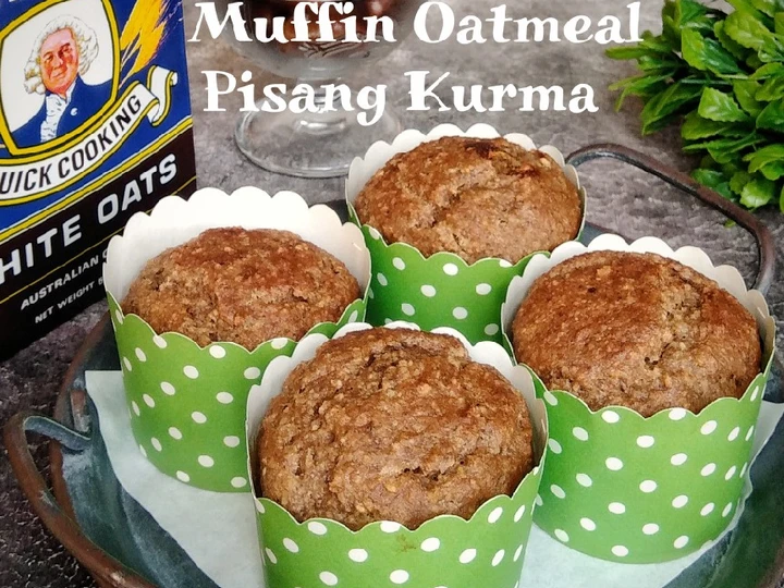 Cara Mudah Membikin Resep Muffin oatmeal pisang kurma yang Uenak Anti Ribet, Menggugah Selera