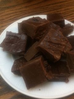 A picture of Wendy's chocolate marshmallow fudge.